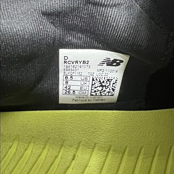 New Balance RCVRY v2 Recovery Shoes — Black / White - Picture 12 of 12